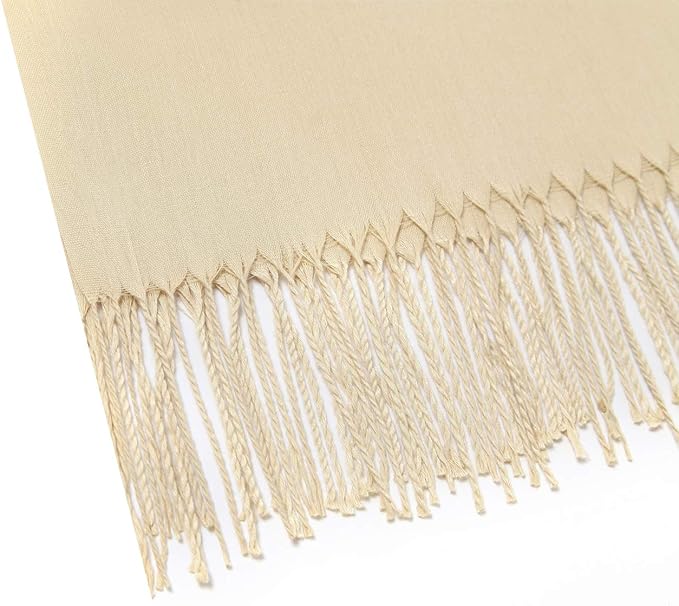 Cindy & Wendy Pashmina Shawls and Wraps Large Scarfs for Women Wedding Party Bridal Long Fashion Solid Shawl Wrap Fringes