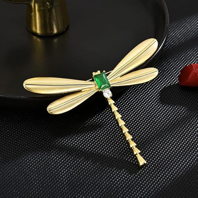 18K Gold Brooch Rhinestone Animal Brooch Pin Elegant Lapel Pin Wedding Jewelry Christmas Gift Dress Accessories for Women