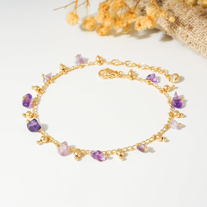 MTMY Gold Chain Bracelet for Women 14K Gold Plated Dainty Bracelets with Adjustable Chain Cute Bracelet Gold Trendy Jewelry