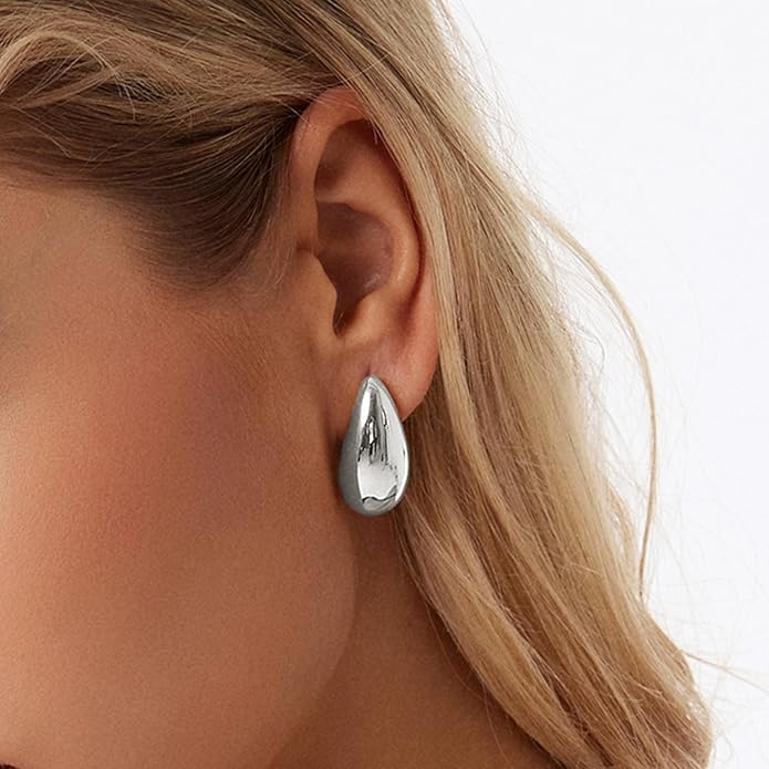 14K Gold Plated Hoop Earrings for Women Triple Huggie Illusion Stud Earring | Double Huggie Hoop Earrings for One Hole | Claw Ear Cuff Earring Jewelry Gift for Women