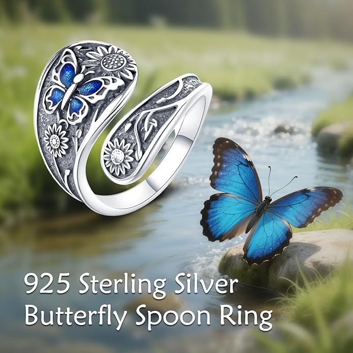 Spoon Ring Sterling Silver Vintage Spoon Ring Jewelry Gifts for Women