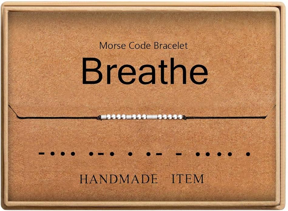 Lcherry Personalized Gift for Women Funny Morse Code Bracelet for Women Friendship Inspirational Gifts for Women