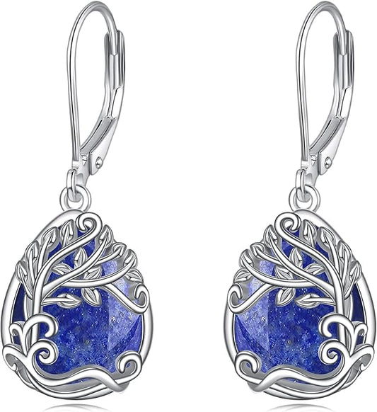 Moonstone Filigree Drop Dangle Teardrop Earrings 925 Sterling Silver Moonstone Leverback Earrings for Women Jewelry Gifts