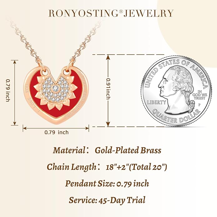 RONYOSTING Multi-Style Love Heart Necklace with Birthstone,14k White Gold Plated Sliver|Bow Pendant Necklaces for Christmas, Dainty Gifts for Birthday Valentine