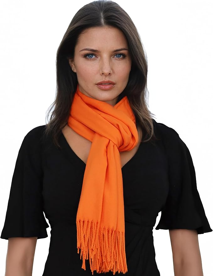 Ocomfly 100% Pashmina Scarf for Women - Premium Womens Scarves - Gift Boxed - Shawls or Wraps - Ultra Soft and Warm