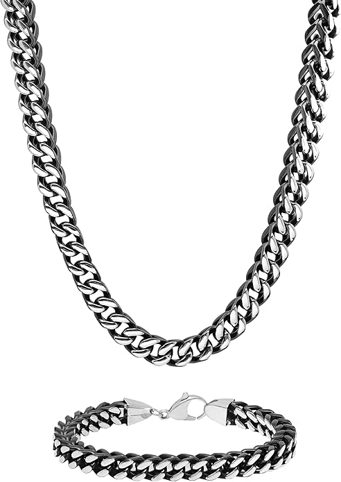 Men's Chain Bracelet Sets Stainless Steel - Choice of Size and Colors