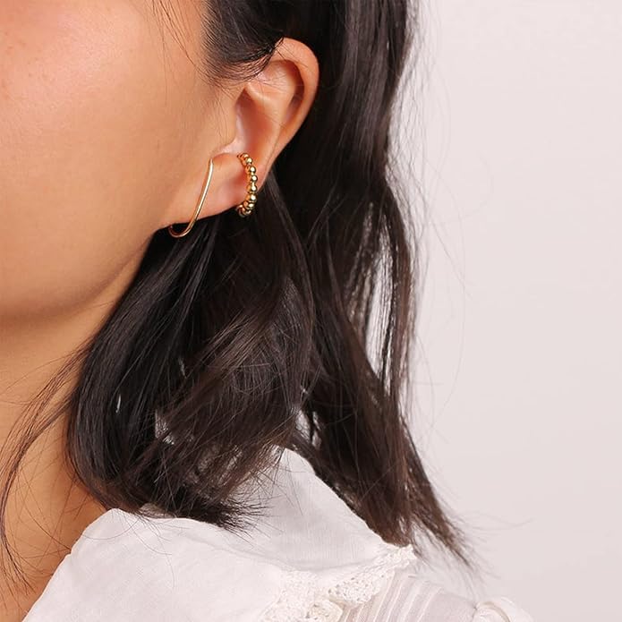 Stud Earrings for Women Hypoallergenic Sterling Silver Post Hoop and Studs Earrings Set for Multiple Piercing Small Ball Cubic Zirconia Earring Studs for Women Trendy Jewelry Gifts（6 Pairs）