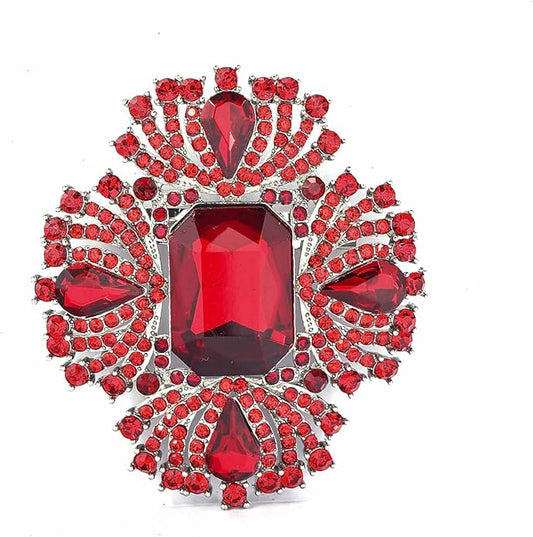 YOQUCOL Vintage Austrian Crystal Rhinestone Flowers Shaped Brooch Pin for Women Girls Lapel Pin for Sweater,Coat Dress Accessories