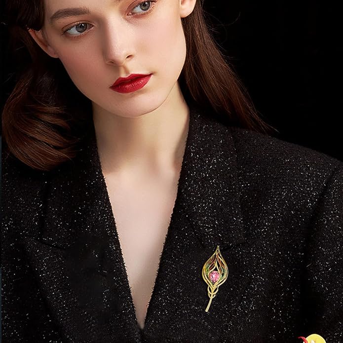 Rhinestone Brooch for Women Rhinestone Brooches Pins Crystal Lapel Pin Jewelry Christmas Valentine's Day Gift for Wife Girlfriend