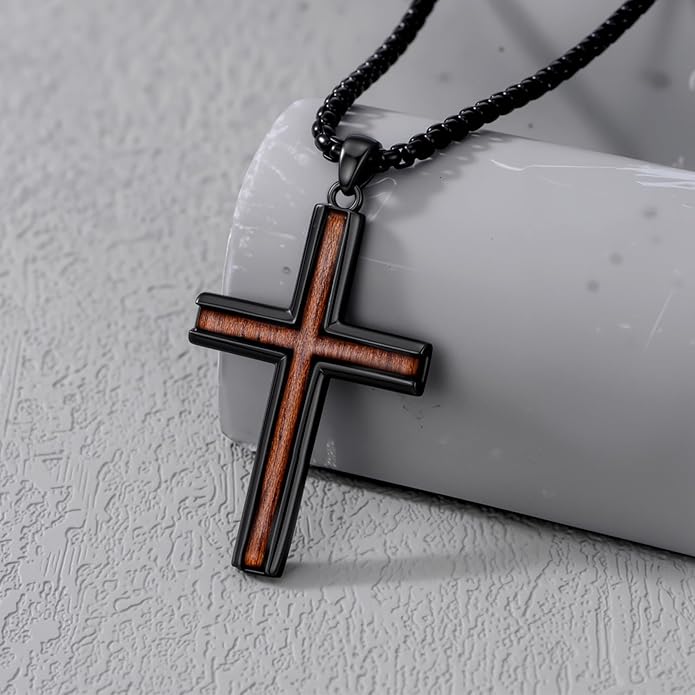 KoyeKei Cross Necklace for Men 925 Sterling Silver Celtic Cross Pendant Christian Jewelry Religious Christmas Gifts for Women