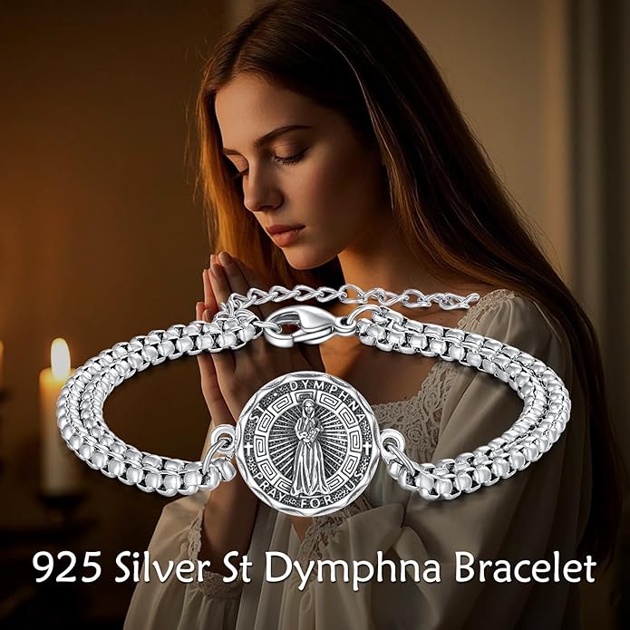 YFN Patron Saint Bracelet Sterling Silver Religious Protector Bracelet Jewelry Gift for Women Men