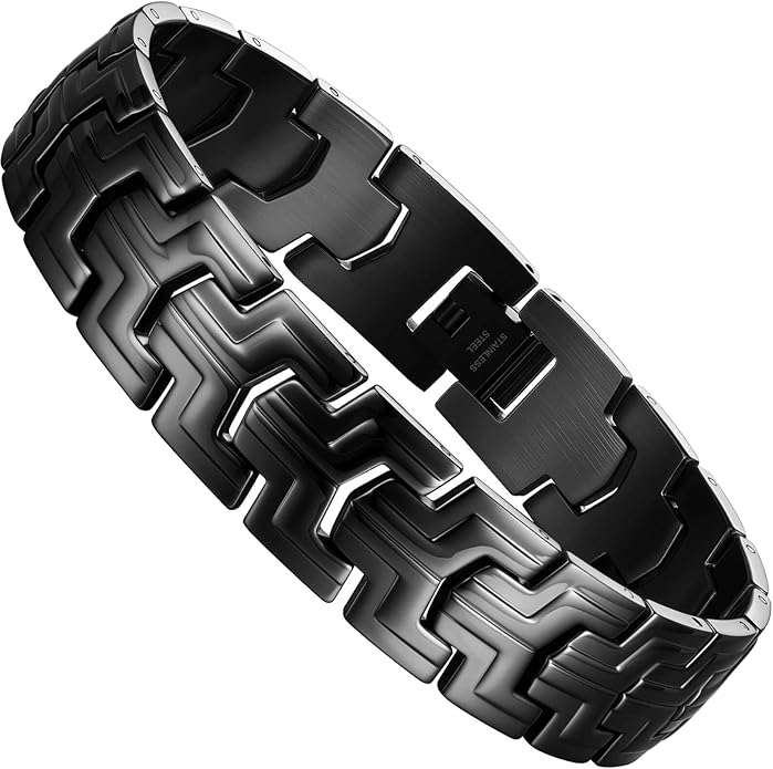 Men Bracelet Stainless Steel men black bracelet Link diamond silver bracelet blue particles jewelry Men chain Gift Boxes