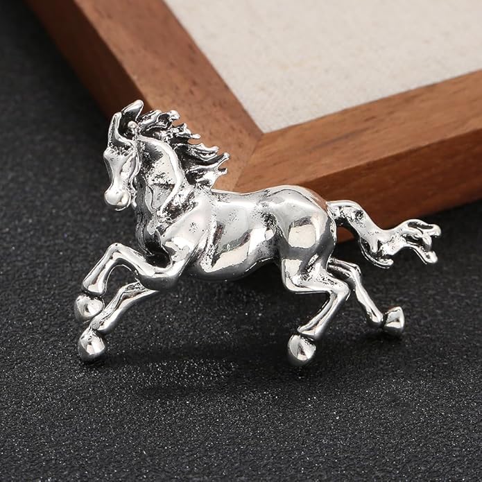 2026 New Year Of Horse Pin Brooch, Good Luck Chinese Zodiacs Horse Pins For Fashion Accessories Animal Lucky Charm Statue Feng Shui Gifts Jewelry For Women Men