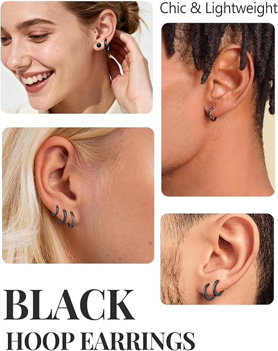 Silvora 925 Sterling Silver Small Hoop Earrings for Women Huggie Earrings Hypoallergenic Cartilage Earrings Tiny Hoops 6mm/8mm/10mm/12mm/14mm/16mm/18mm/20mm