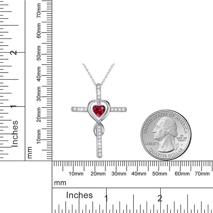 Dorella Love Infinity Christmas Jewelry for Women Birthday Gifts Wife Mom December January Birthstones Blue Topaz Garnet and More Stones Jewelry 925 Sterling Silver