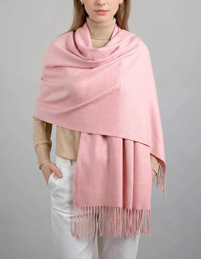 Achillea Warm Cashmere-Feel Winter Scarf – Pashmina Shawl Wrap, Blanket Scarf for Daily Wear, Travel & Cold Weather