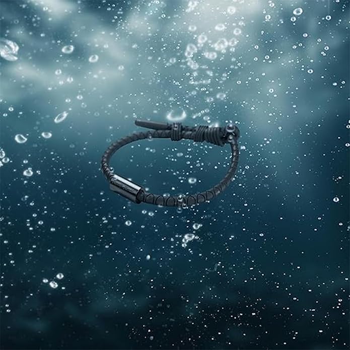 Rowdy Parrot The Driftwood FlexTech Adjustable Silicone Rope Bracelet: Waterproof, Sweatproof, Sunproof, Minimalist Surf, Golf Jewelry for Men - One Size Fits All