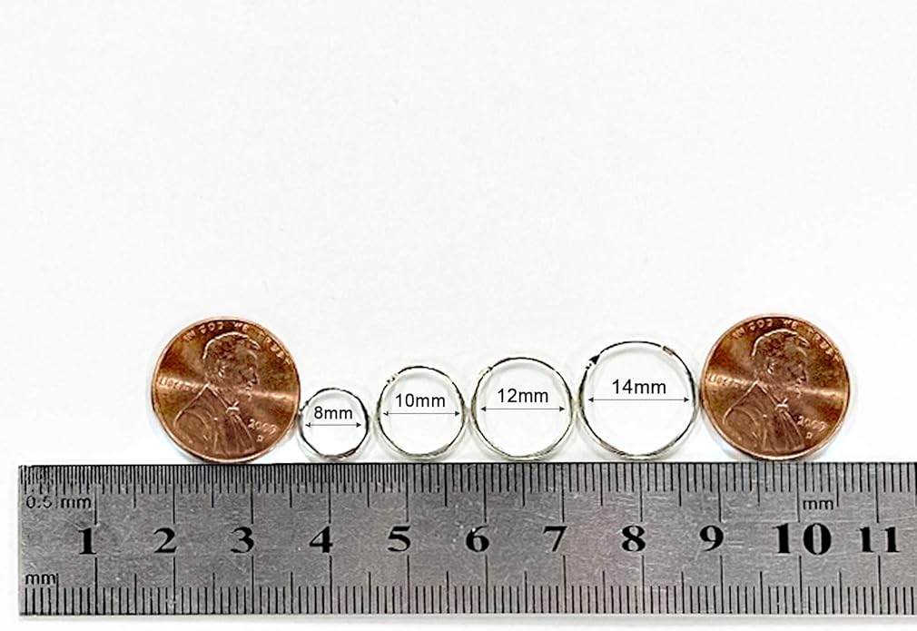 Silver Hoop Earrings- Cartilage Earring Small Hoop Earrings for Women Men,4 Pairs of Hypoallergenic 925 Sterling Silver Tragus Earrings