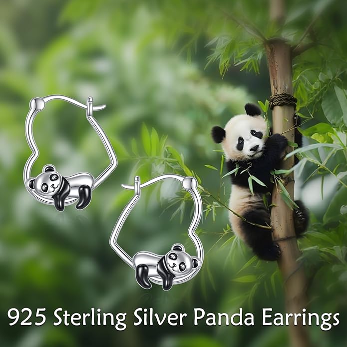 YFN Animal Earrings Sterling Silver Animal Heart Hoop Dangle Earrings Cute Jewelry Gifts for Women