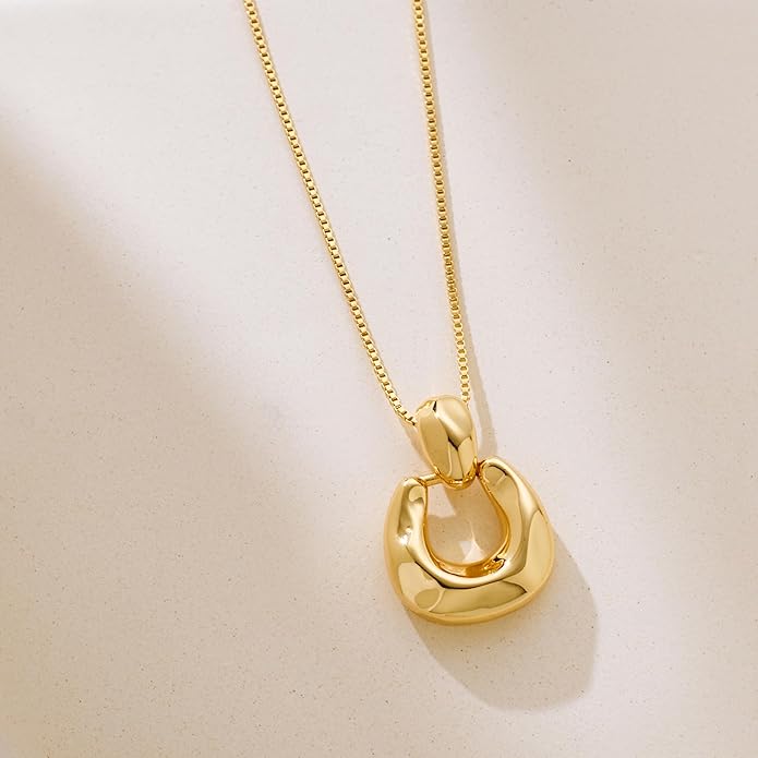 Pendant Necklace for Women Statement Gold Silver Necklace Trendy Jewelry for Women