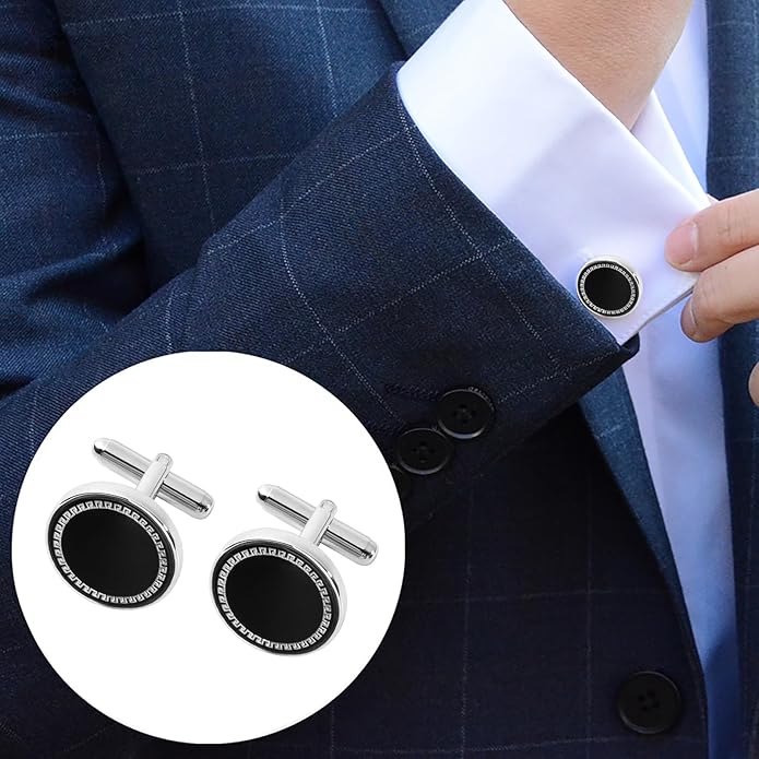 Dannyshi Cufflinks for Men Classic Wedding Business Shirt Cuff Links Set Gifts with Box