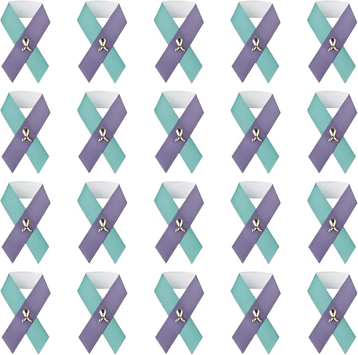 1/2/5/10/25/50/100pcs Satin Awareness Ribbon Pins (Pick your color), for Cancer & Disease Awareness, Bulk Quantities for Fundraising, Events, Gift Giving