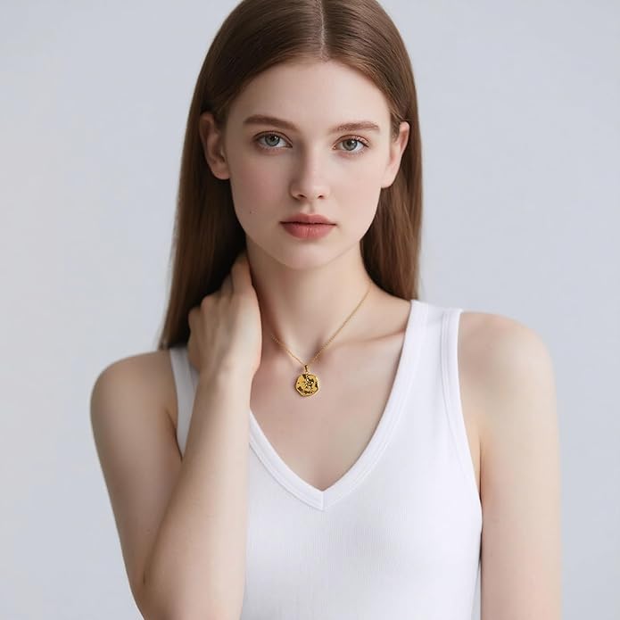 18k Gold Plated Necklace for Women Trendy Dainty Charm Evil eye Italian horn hummingbird starfish seashell bow elephant snake butterfly ladybug PendentMinimalist Delicate Jewelry for Women