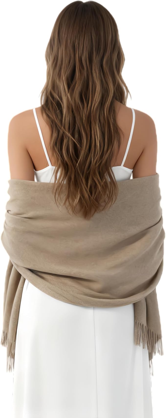 Temminc Winter Scarf for Women - Soft Warm Pashmina Shawl Wrap, Lightweight Fashion Blanket Travel Shawl, Solid Color Scarf