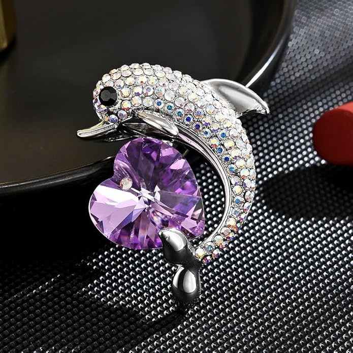 Animal Brooch for Women Girls 18k Gold Plated Animal Brooch Pin Rhinestone Animal Brooch Lapel Pin Jewelry Thanksgiving Day Birthday Wedding Gifts for Mom Wife