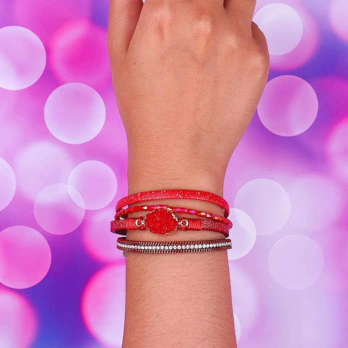 FANCY SHINY Leather Wrap Bracelet Boho Cuff Bangle Bracelets Crystal Bead Bracelet with Magnetic Clasp Jewelry Gifts for Women