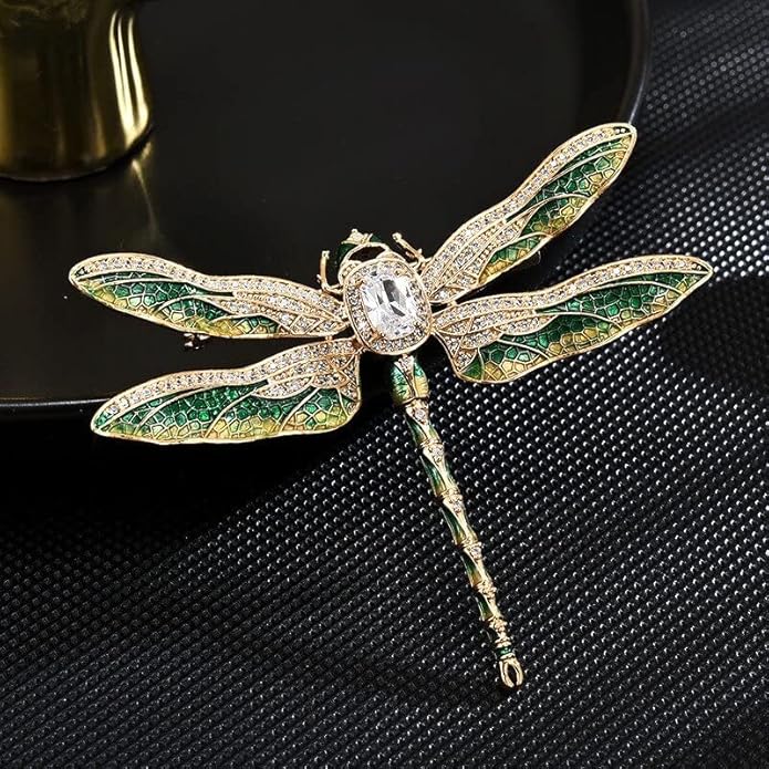 18K Gold Brooch Rhinestone Animal Brooch Pin Elegant Lapel Pin Wedding Jewelry Christmas Gift Dress Accessories for Women