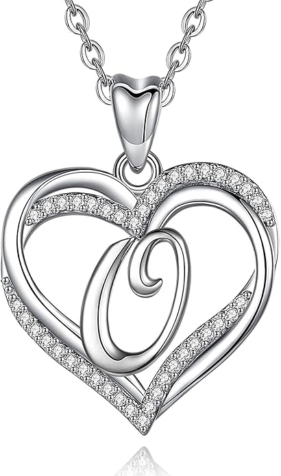 INFUSEU Unique Initial Necklaces for Women Girls Small Heart Letter Jewelry, Meaningful Personalized Gifts