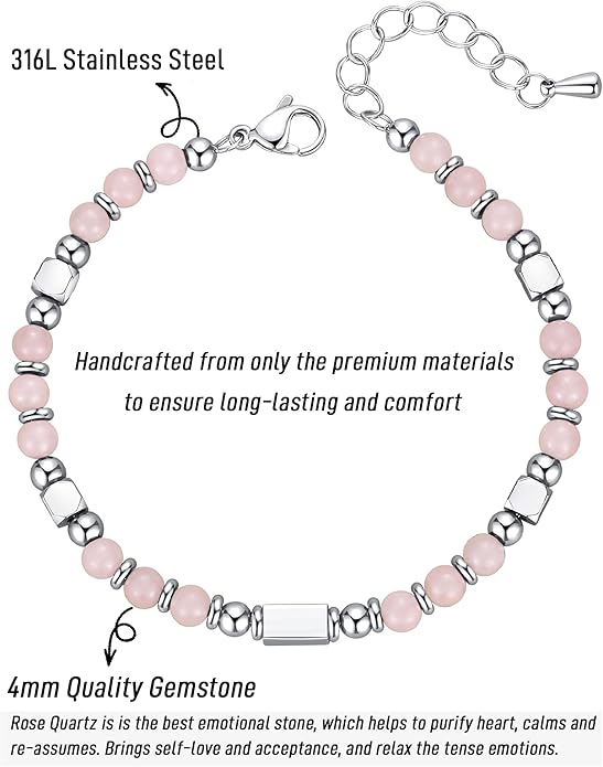 Tiny Gemstone Beaded Bracelets for Women Teen Girls, You are Awesome Jewelry Gifts for Women, Friends, Sister, Mom, Daughter...