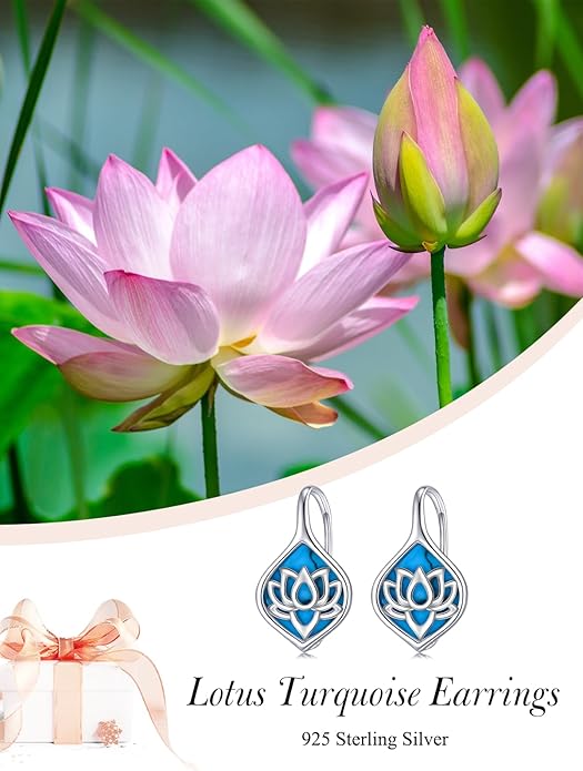 WINNICACA Leverback Earrings for Wonen 925 Sterling Silver Tree of Life Earrings Dangle Drop Turquoise Moonstone Moss Agate Heart Jewelry Gifts for Women Anniversary Birthday Christmas