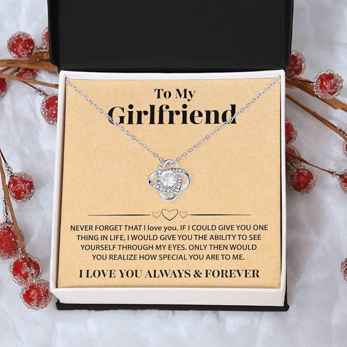 To My Beautiful Soulmate Necklace Romantic Gift for Girlfriend Wife With Message Card & Gift Box, Perfect for Anniversary Birthday Christmas or Valentine’s Day