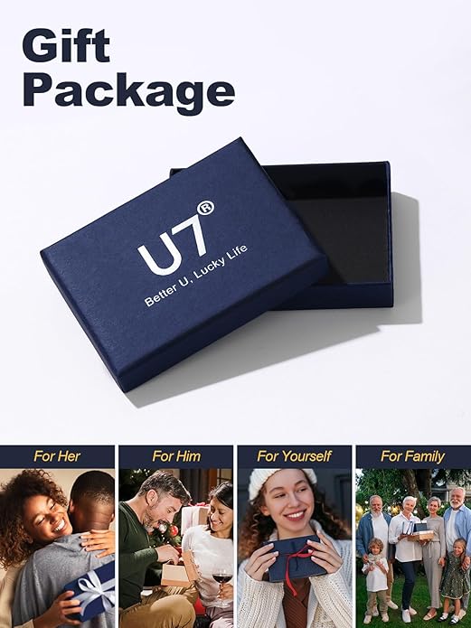 U7 Women Locket Necklace Platinum 14K Gold Photo Lockets that Hold Picture,Chain 20 Inch Personalized Gift Custom Love Heart Image Necklaces