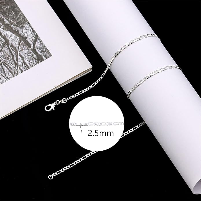 925 Sterling Silver Chain Necklace for Women 16-24 Inch Silver Jewelry Gift