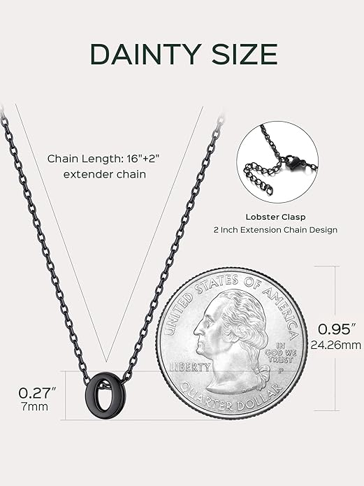 ChicSilver 925 Sterling Silver Initial Necklace for Women Dainty Letter Jewelry Personalized Gift