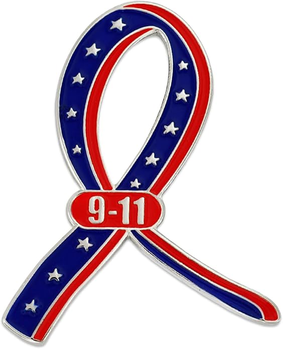 PinMart's 9/11 September 11th Patriotic Twin Towers Lapel Pin – 9/11 Memorabilia and Pentagon Remembrance – Commemorative Enamel Pins for Veterans, Events, Backpacks, Hats - Single or Bulk Packs