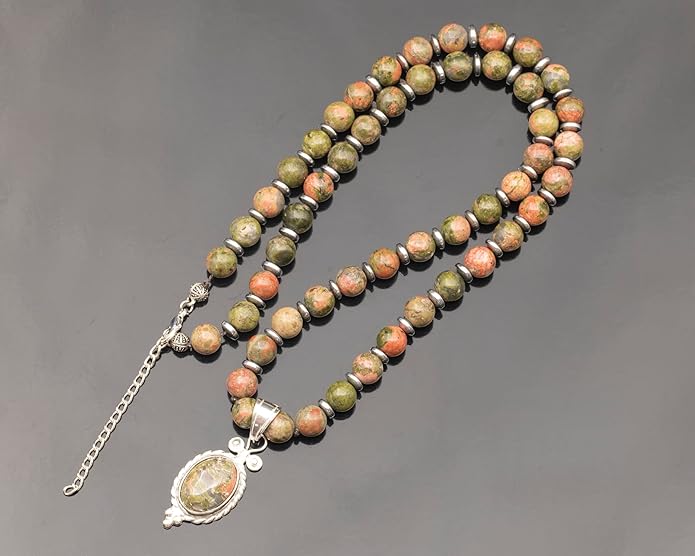 Natural Carnelian Agate Silver Pendant, Genuine Black Onyx Beaded Necklace, Gemstone Strong Necklace, 18x13 Cabachon, Fashion Dainty Jewelry, Healing Crystal Chakra Necklace, Minimalist Necklace
