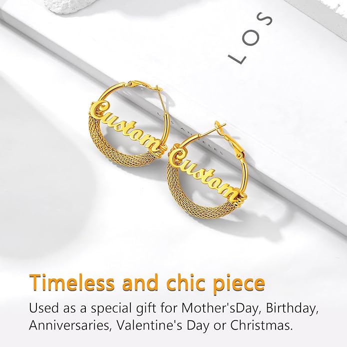 PROSTEEL 30/40/60/80/100mm Chunky Hoop Earrings For Women Gold Plated/Black Stainless Steel Hoops Earrings Statement Jewelry