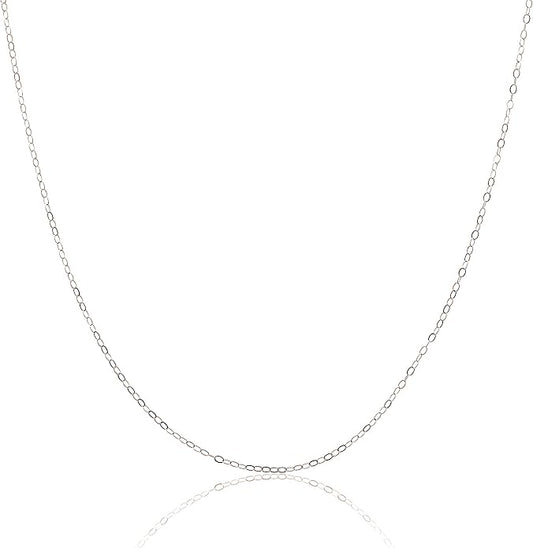 AJ's Collection Sterling Silver Chain Necklace In Silver, 14K Gold Plate or Rose Gold Plated