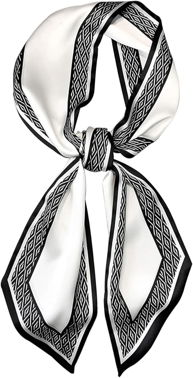 Hioyiwse Head Scarf Hair Neck Scarves For Women Purse Bag Scarfs For Handbags Silky Long Thin Satin Headscarf Fashion
