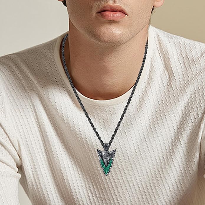 KoyeKei Viking Necklace for Men 925 Sterling Silver Viking Norse Pagan Jewelry Gifts for Women