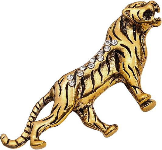 HETICA Vintage Animal Dragon Skull Wolf Crown Lion Brooch for Men Women Suit Tie Dress Lapel Pin Fashion Jewelry