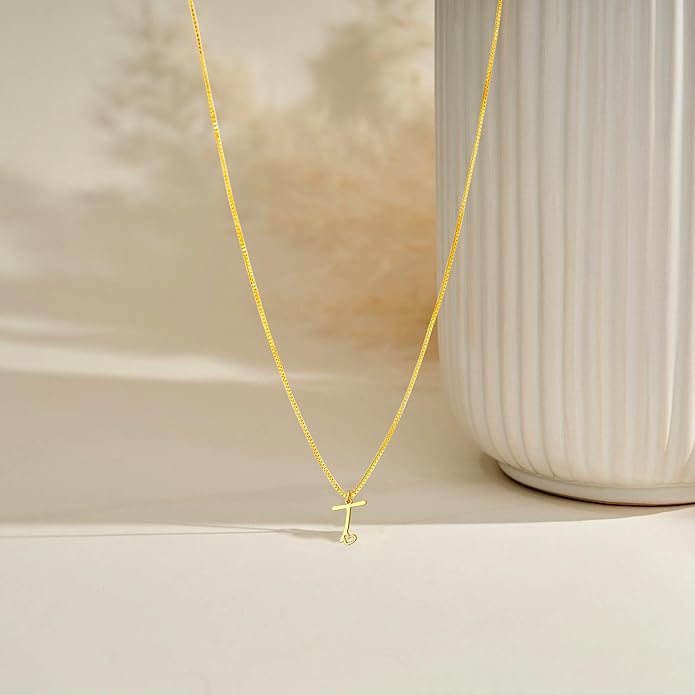 Initial Necklaces for Women Trendy, Dainty Silver Letter Necklace Cute Pendant Choker Name Necklace Personalized Costume Monogram Silver Jewelry Necklace for Women Valentines Gifts