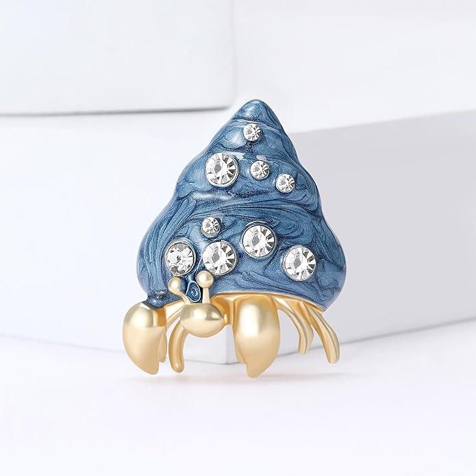 LuvQaze Animal Brooch for Women Men Zirconia Rhinestone Abalone Shell Animal Lapel Pin Christmas Birthday Holiday Gift for Wife Mother Girlfriend Daughter