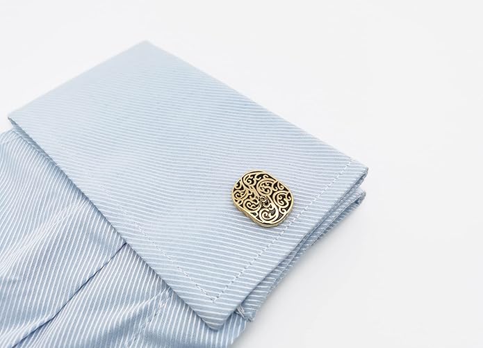 Jonwo Vintage Roman Lover Pattern Cuff Links in Gift Box Universal Cufflinks for Men Lady Business Wedding Anniversary Shirt