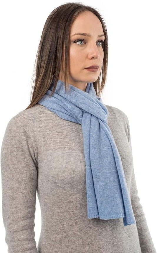 Dalle Piane Cashmere - 100% Cashmere Classic Scarf - Made in Italy - Neck Warmer (12" x 63") - Luxury Gift