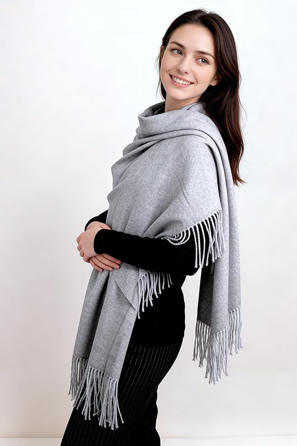 Achillea Warm Cashmere-Feel Winter Scarf – Pashmina Shawl Wrap, Blanket Scarf for Daily Wear, Travel & Cold Weather
